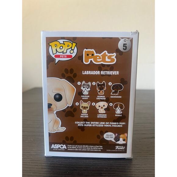 VAULTED Labrador Retriever Funko Pop #5 Pets Pet Vinyl Figurine Dogs Dog Animals - Picture 3 of 6